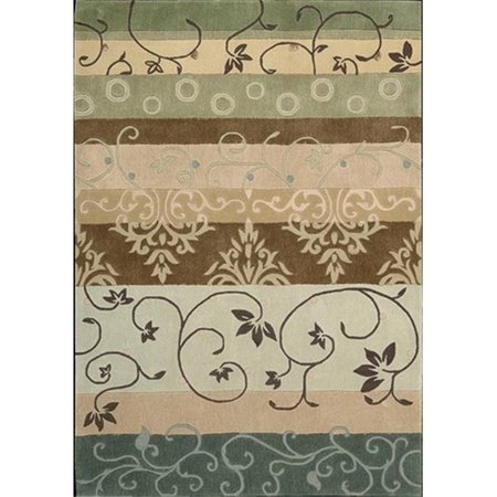 NOURISON Nourison 7612 Contour Area Rug Collection Green 7 ft 3 in. x 9 ft 3 in. Rectangle 99446076120